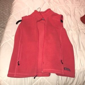 Coral fleece Vineyard Vines vest